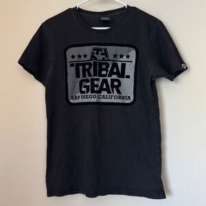 Vintage Y2K Tribal Gear San Diego California Graphic T Shirt Black Size M
